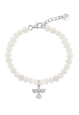 stunning silver pearl Guardian Angel bracelets for kids